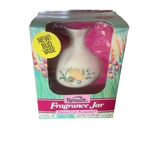 Vintage 1990s Renuzit home fragrance bud vase with oil Fresh Cut Flowers